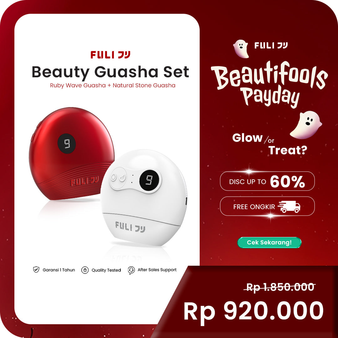 Fuli Beauty Electric Gua Sha Facial Massager Set - Alat Perawatan & Pijat Wajah Gua Sha Elektrik