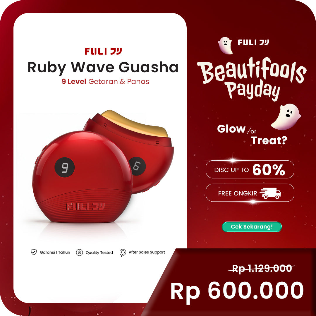 RubyWave Beauty Gua Sha New Design | Alat Pijat Wajah Elektrik