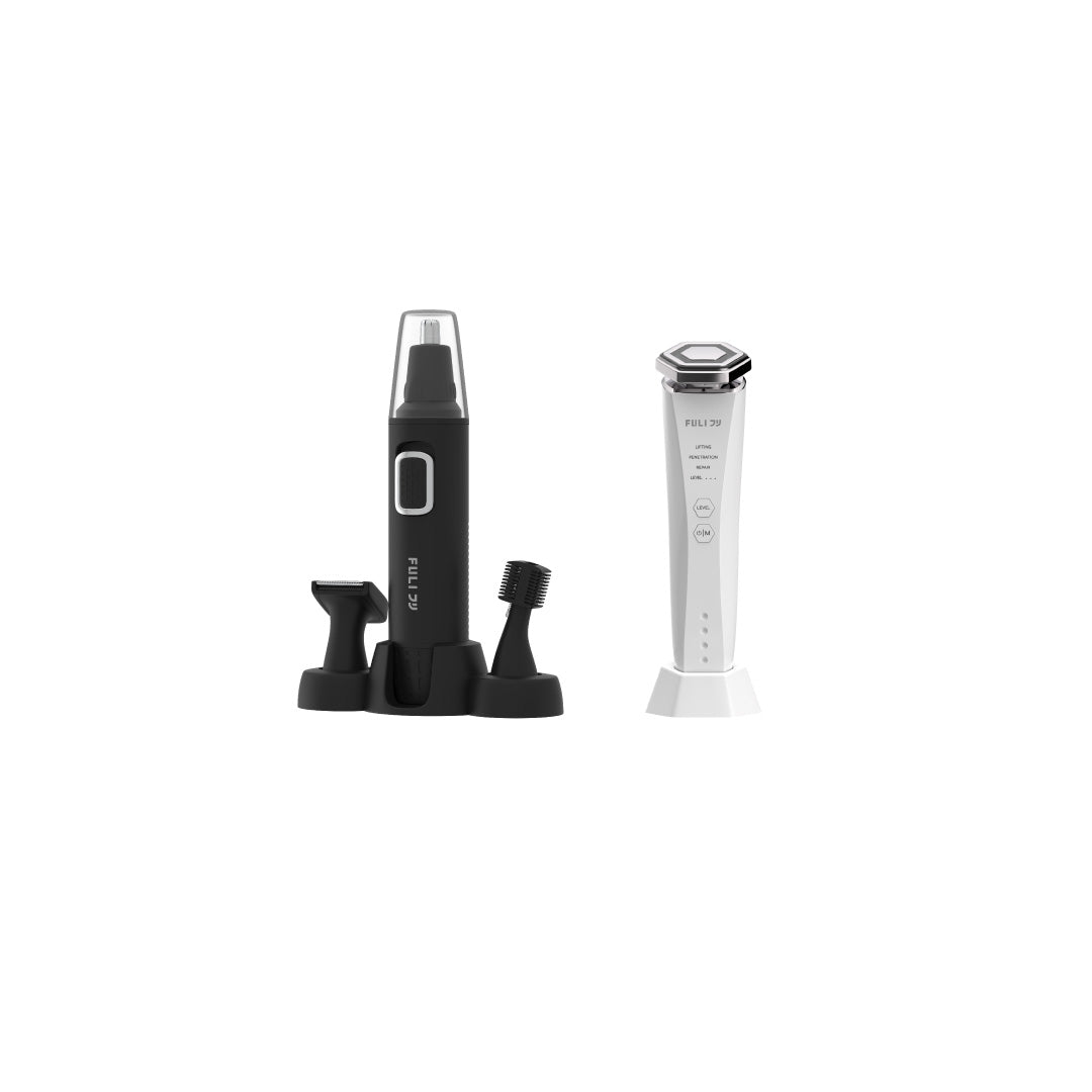 เซตผิวเนียนหน้ายกกระชับ | FULI 4in1 Facial Trimmer + Re-Aging Intelligent Ultra RF/EMS Skin Tightening Device