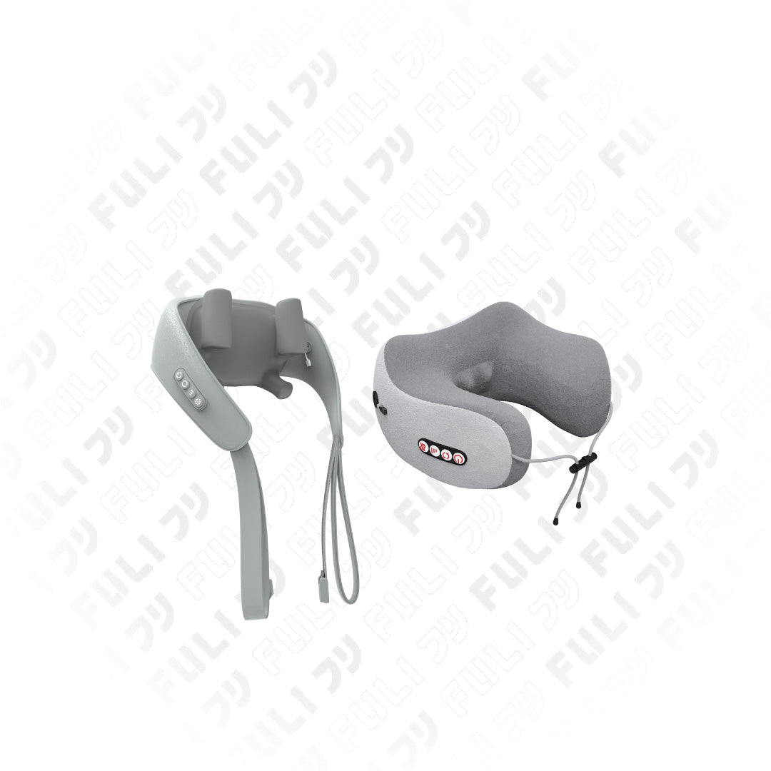 เซตนวดคอบ่าไหล่ฟินสบายคอ | FULI Neck and Shoulder Massager + FULI Ergo Massage Neck Pillow