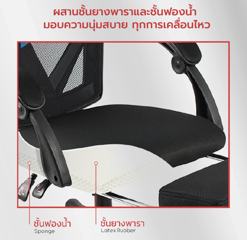 เก้าอี้สุขภาพ FULI X8 ErgoChair - 2 ตัว Black ดำ, White ขาว
