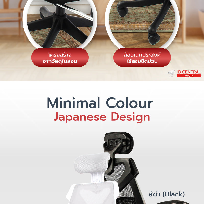 เซตหลับสบาย FULI X8 ErgoChair + 4D Smart Eye Massager - Black ดำ