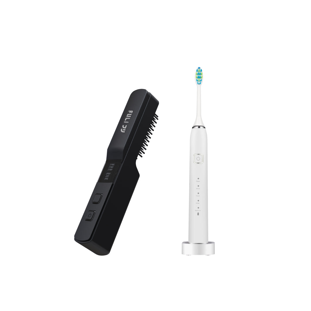 เซตฟันขาวผมสวย FULI Smart Sonic Electric Toothbrush + IONIC Styling Brush