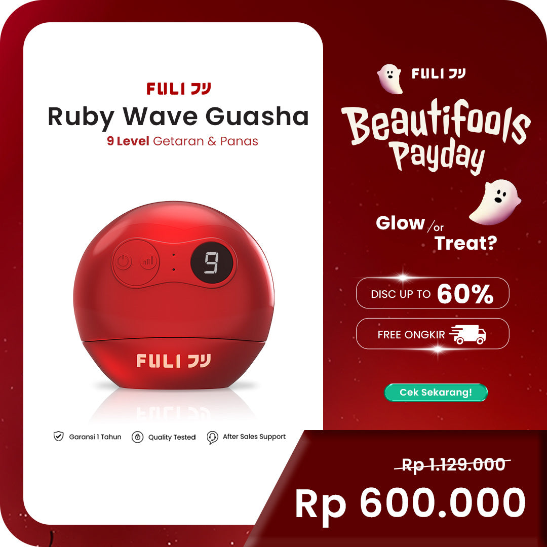 RubyWave Beauty Gua Sha | Alat Pijat Wajah Elektrik