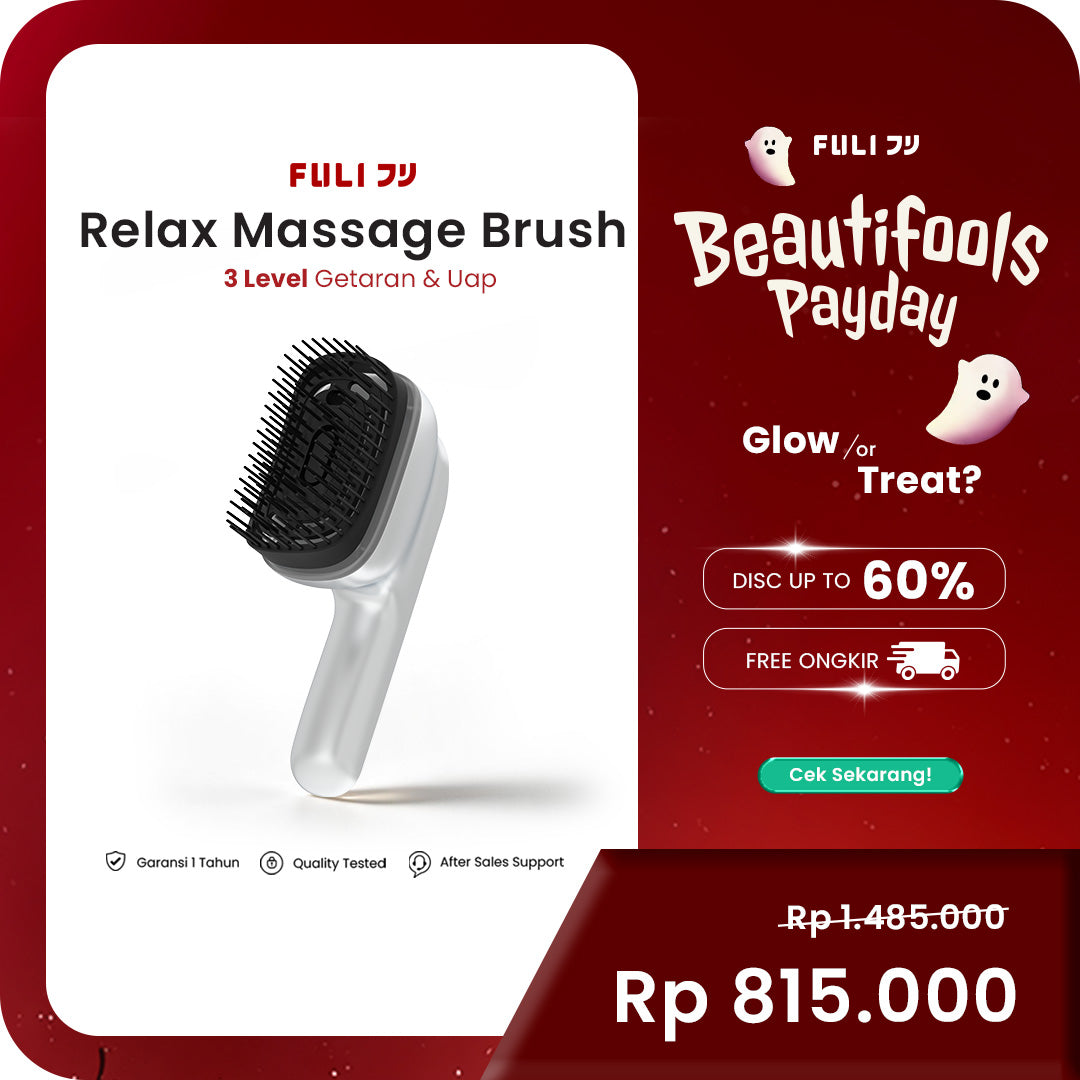 Aroma Relax Scalp Massage Brush | Sisir Pijat Kepala & Perawatan Kulit Kepala