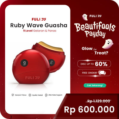 RubyWave Beauty Gua Sha New Design | Alat Pijat Wajah Elektrik