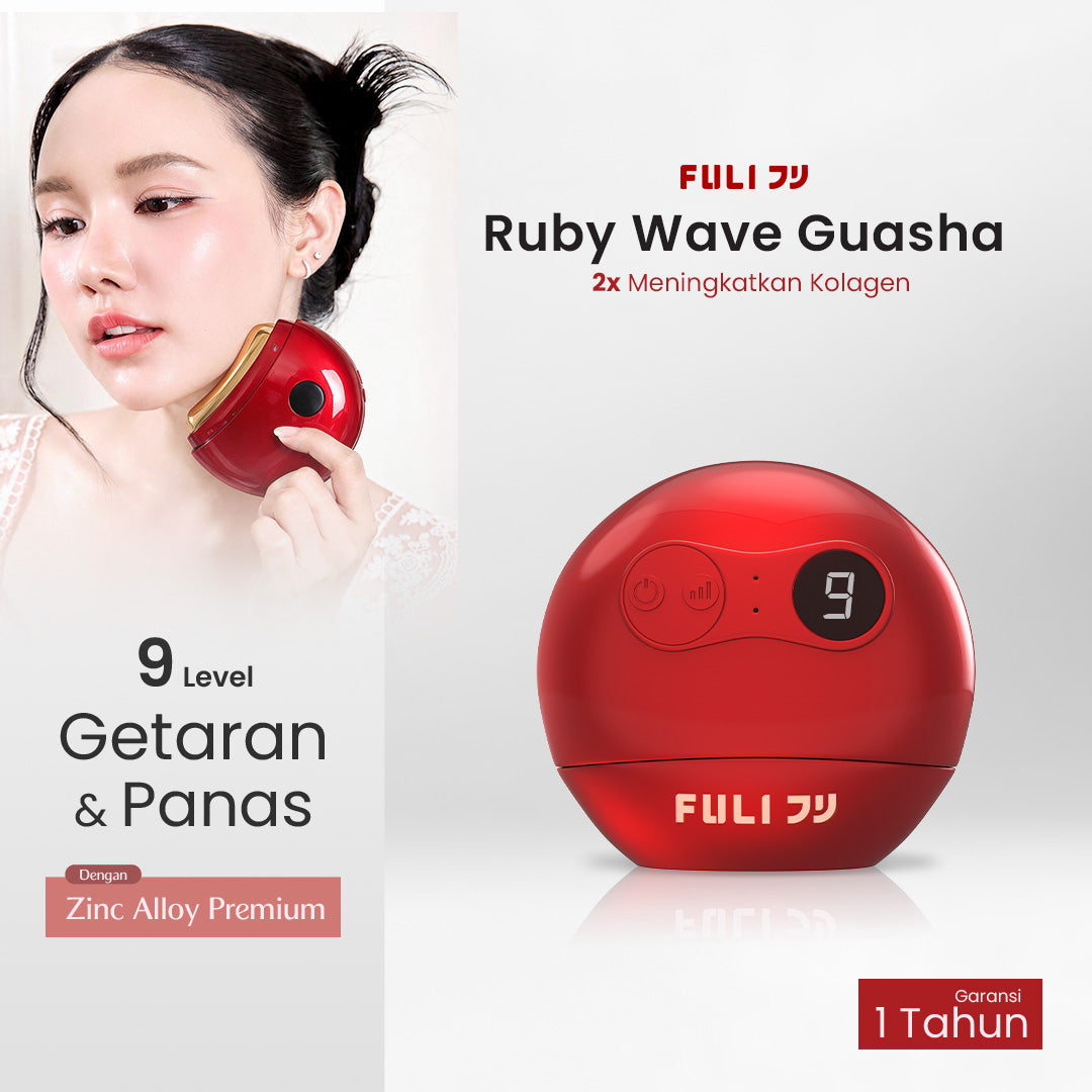 RubyWave Beauty Gua Sha | Alat Pijat Wajah Elektrik