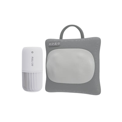 เซตอากาศสดชื่นนวดสบายทุกที่ FULI Smart Air Purifier +  Multifunction Electric Massage Pillow