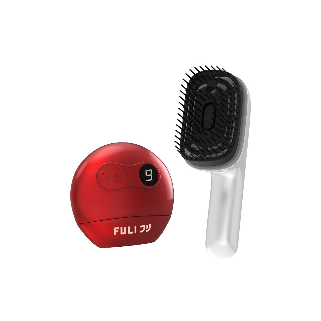 [FULI Home Spa] Rubywave Electric Gua Sha & Scalp Massage Brush Set - Alat Pijat Gua Sha Elektrik & Sisir Relaksasi Aromaterapi