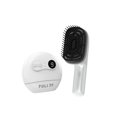 [FULI Home Spa] Natural Stone Electric Gua Sha & Scalp Massage Brush Set - Alat Pijat Gua Sha Elektrik & Sisir Relaksasi Aromaterapi