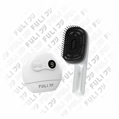 [FULI Home Spa] Natural Stone Electric Gua Sha & Scalp Massage Brush Set - Alat Pijat Gua Sha Elektrik & Sisir Relaksasi Aromaterapi