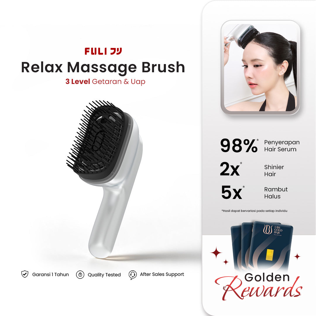 Aroma Relax Scalp Massage Brush | Sisir Pijat Kepala & Perawatan Kulit Kepala