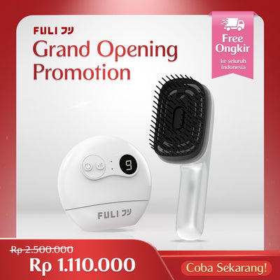 [FULI Home Spa] Natural Stone Electric Gua Sha & Scalp Massage Brush Set - Alat Pijat Gua Sha Elektrik & Sisir Relaksasi Aromaterapi