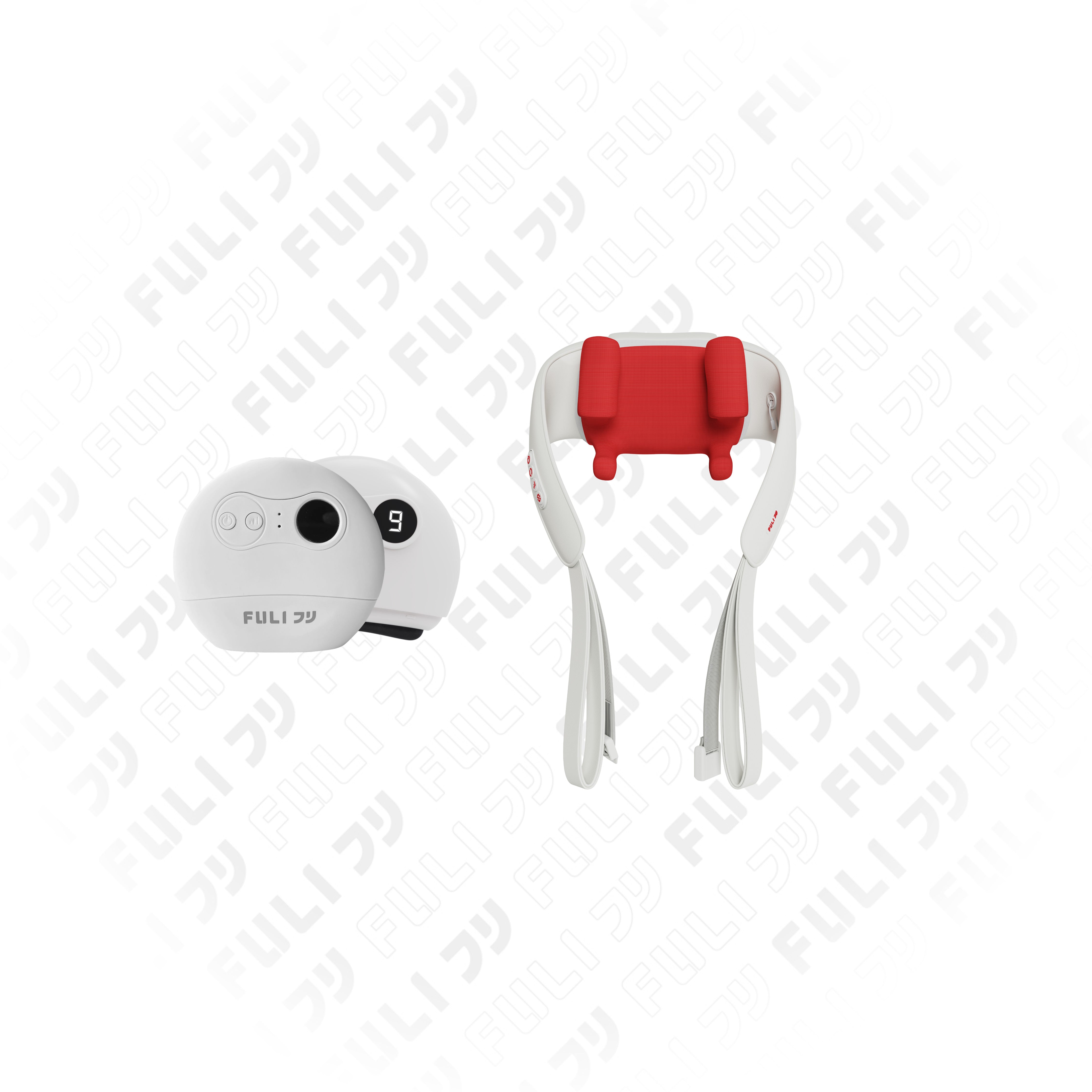 [PRE] เซตนวดคอบ่าไหล่ฟินสบายหน้า | FULI Neck and Shoulder Massager + FULI Natural Stone Electric Gua Sha