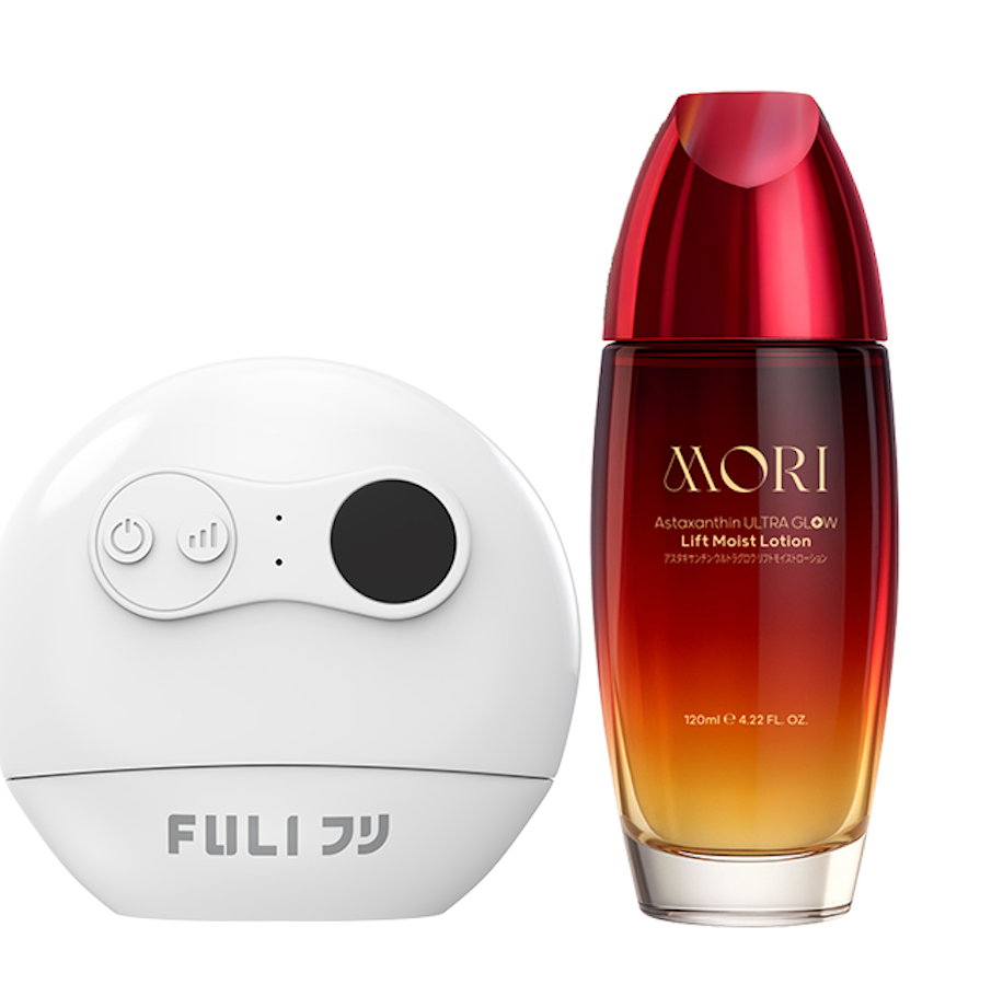 [แพ็คคู่โฉมใหม่!]เซตหน้าเด็กยกกระชับ | FULI Natural Stone Electric Gua Sha + MORI Astaxanthin Lift Moist Lotion