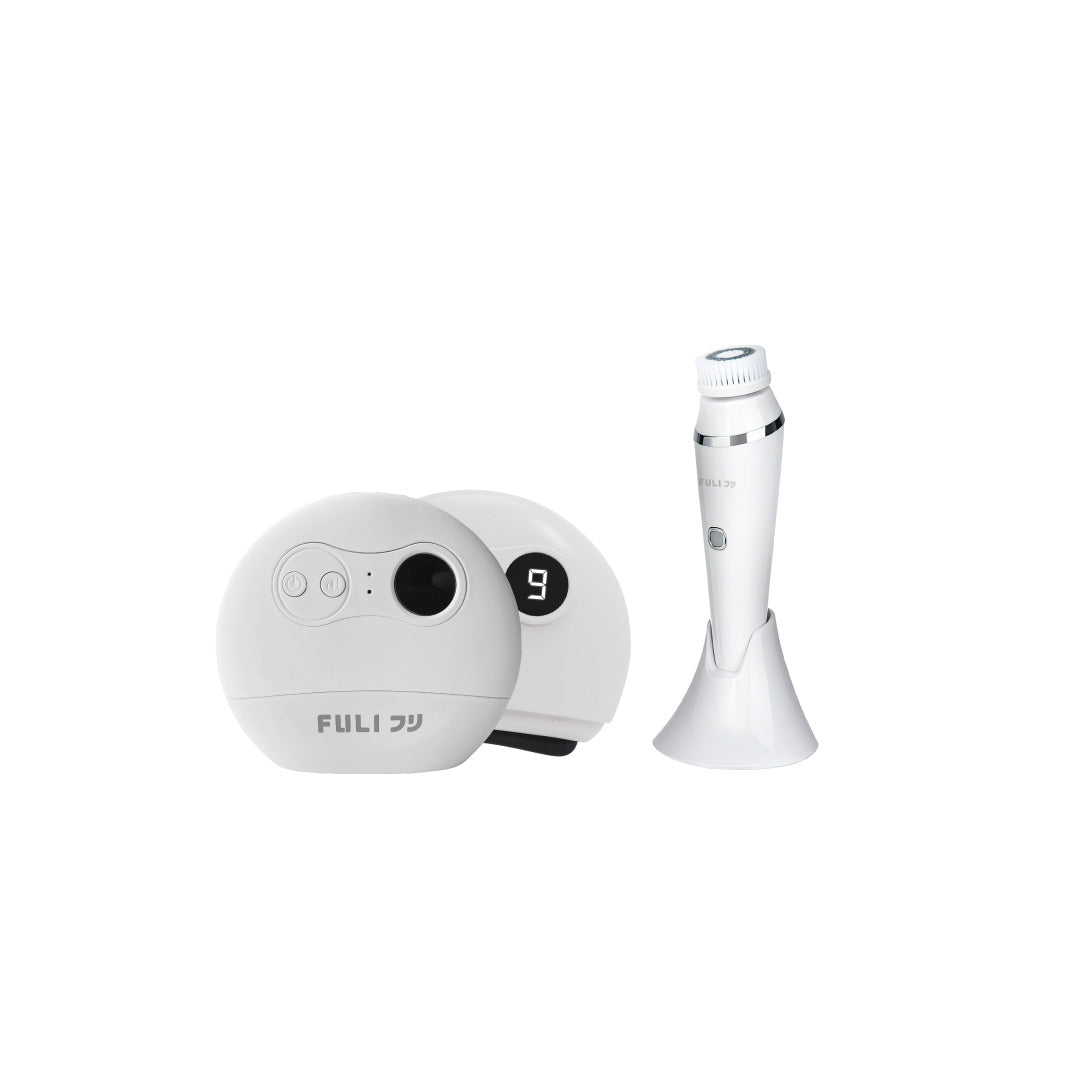 เซตหน้าสะอาดนวดกระชับ | FULI Sonic Facial SPA Cleansing Brush + FULI Natural Stone Electric Gua Sha