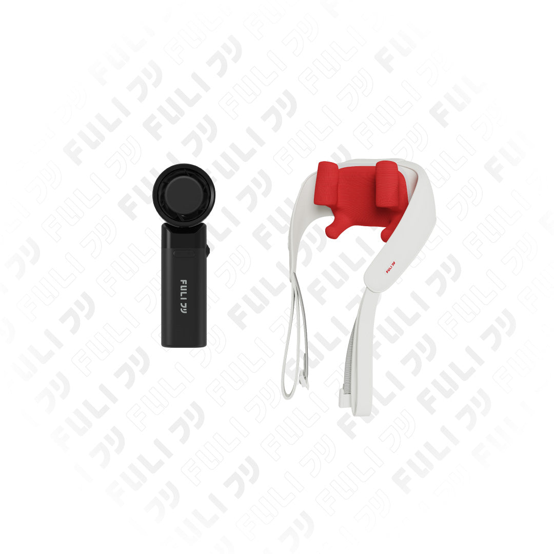 [PRE] เซตลมแรงคลายเมื่อยคอบ่าไหล่ | FULI ICE Cooling Mini Fan - 10K RPM + FULI Neck and Shoulder Massager