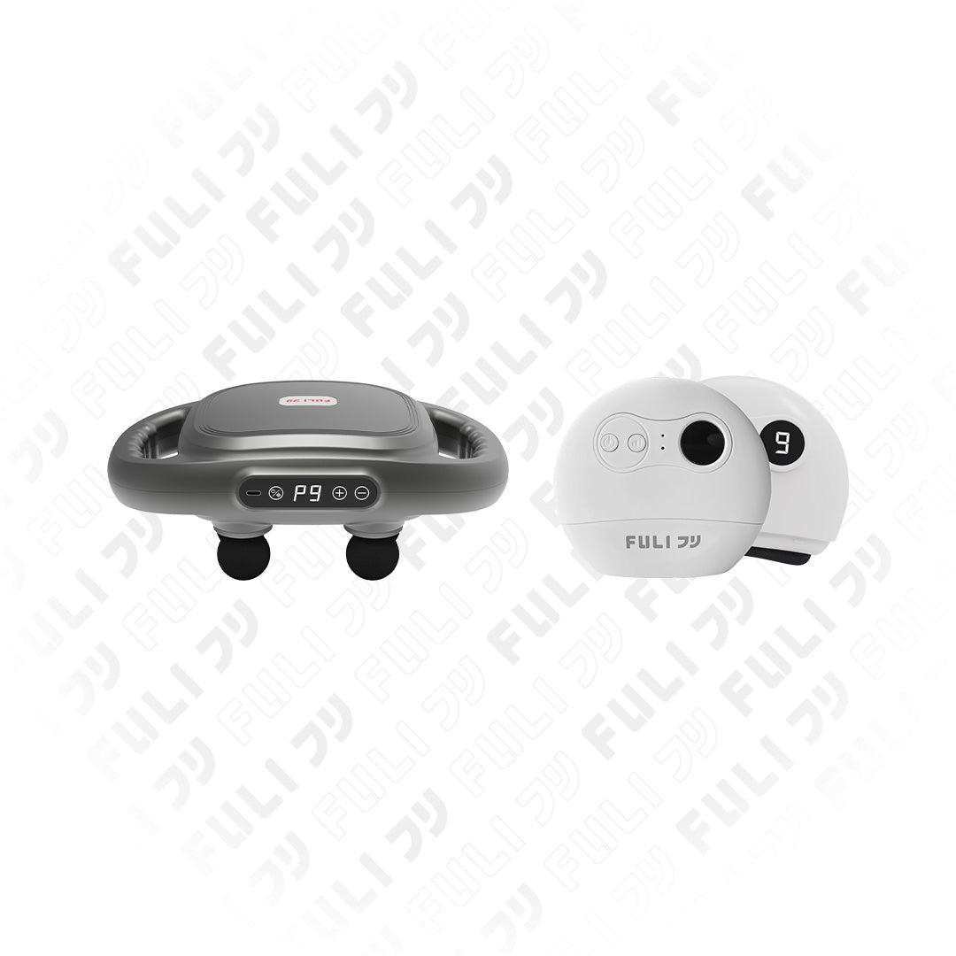 เซตไร้เหนียงผ่อนคลายกล้ามเนื้อ | FULI MaxRelief Muscle Massager + FULI Natural Stone Electric Gua Sha